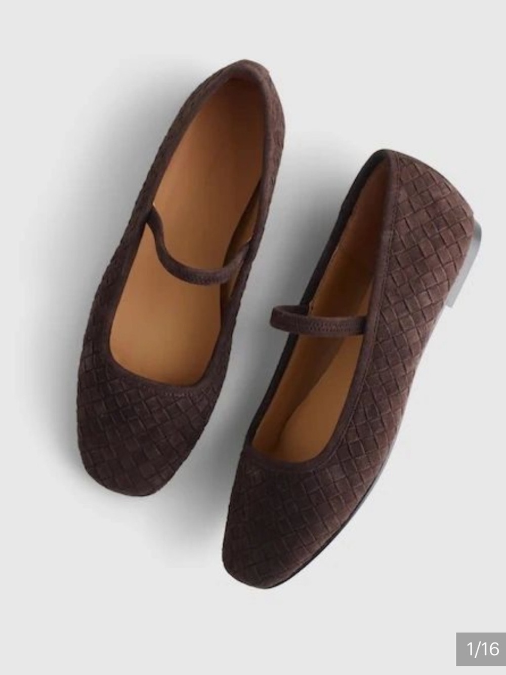 BRAND NEW WITH BOX Madewell Greta Mary Jane Flats in brown woven suede US 8
